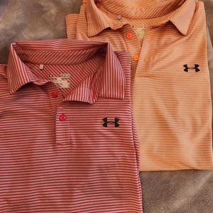 2 Under Armour Heat Gear XL Golf Shirts